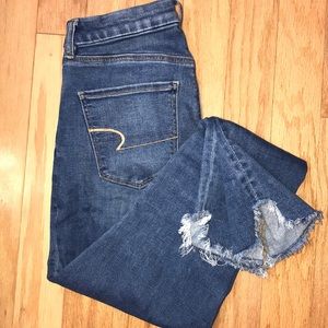 Cropped super high waisted jeans